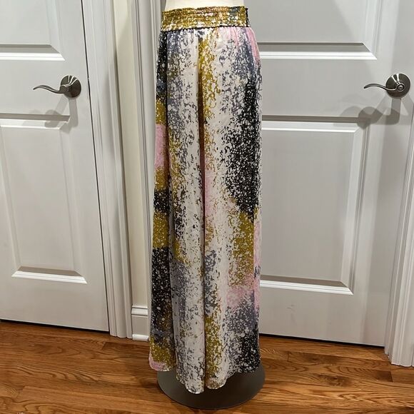 New! Diane von Furstenberg Jade SILK Skirt in Stella Fresco Rock Size M - Picture 10 of 16